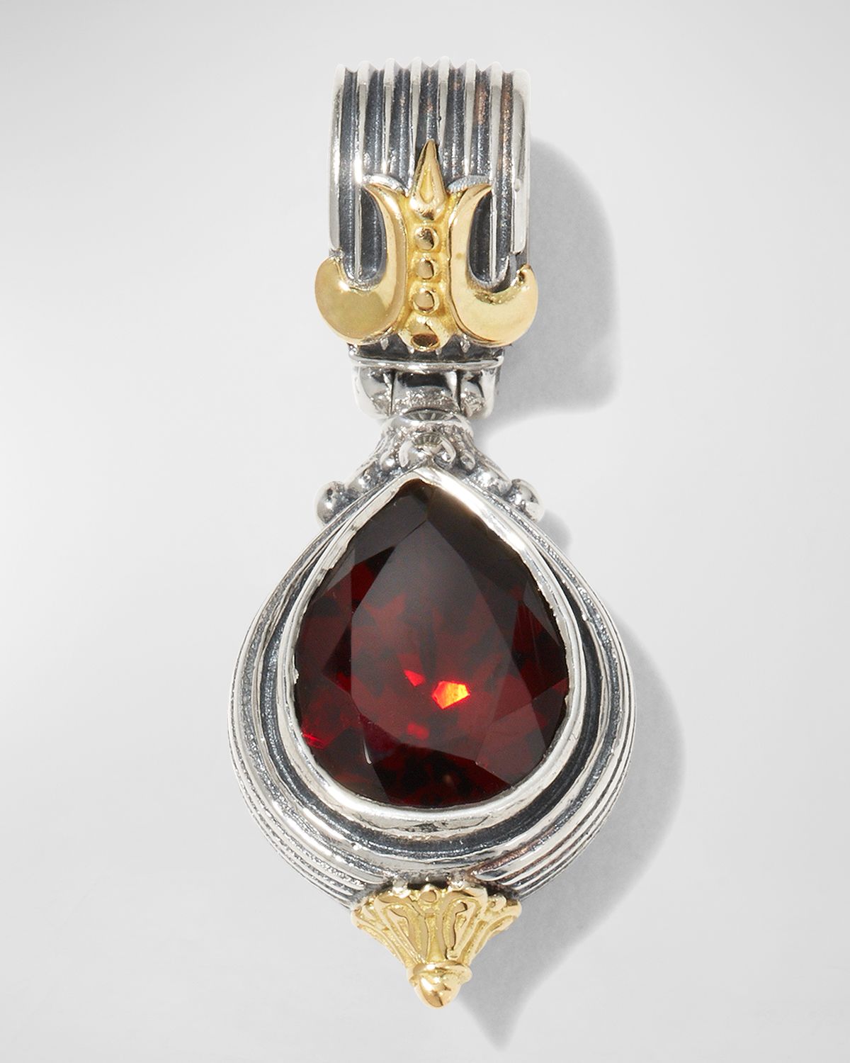 Konstantino Two-Tone Rhodalite Pendulum Pendant