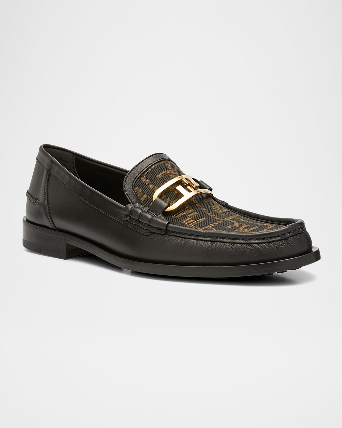 Fendi Men's FF O'Lock Leather Loafers