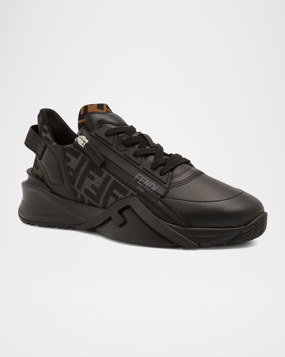 Fendi Men 's FF Flow Mid-Top Sneakers