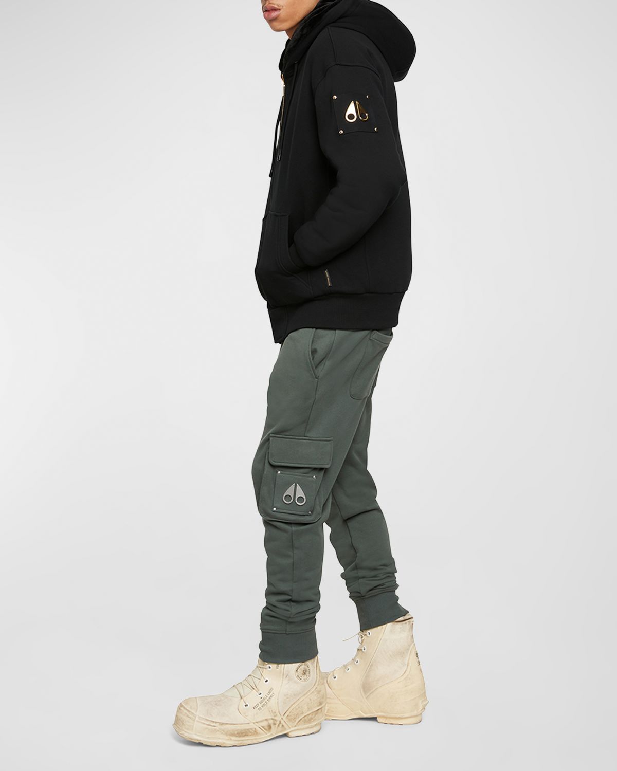 Moose Knuckles Men 's Linden Bunny Icon Zip Hoodie