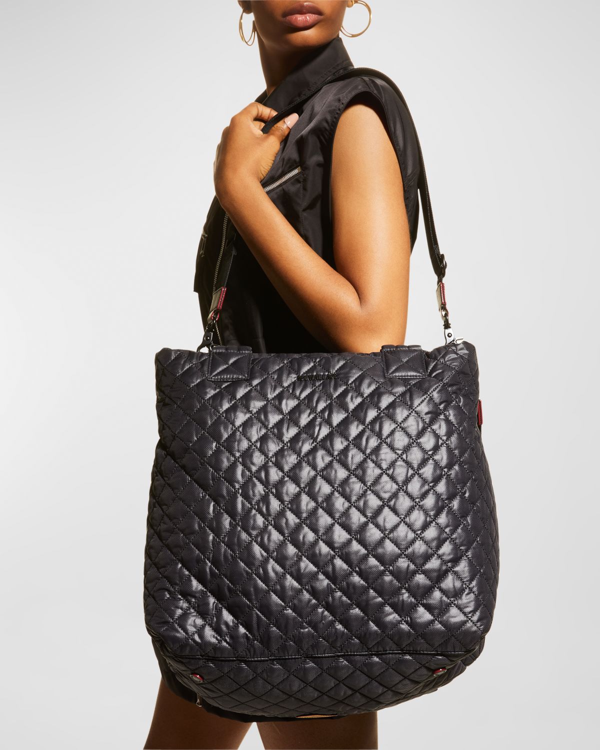 MZ WALLACE Metro Deluxe Large Quilted Nylon Tote Bag