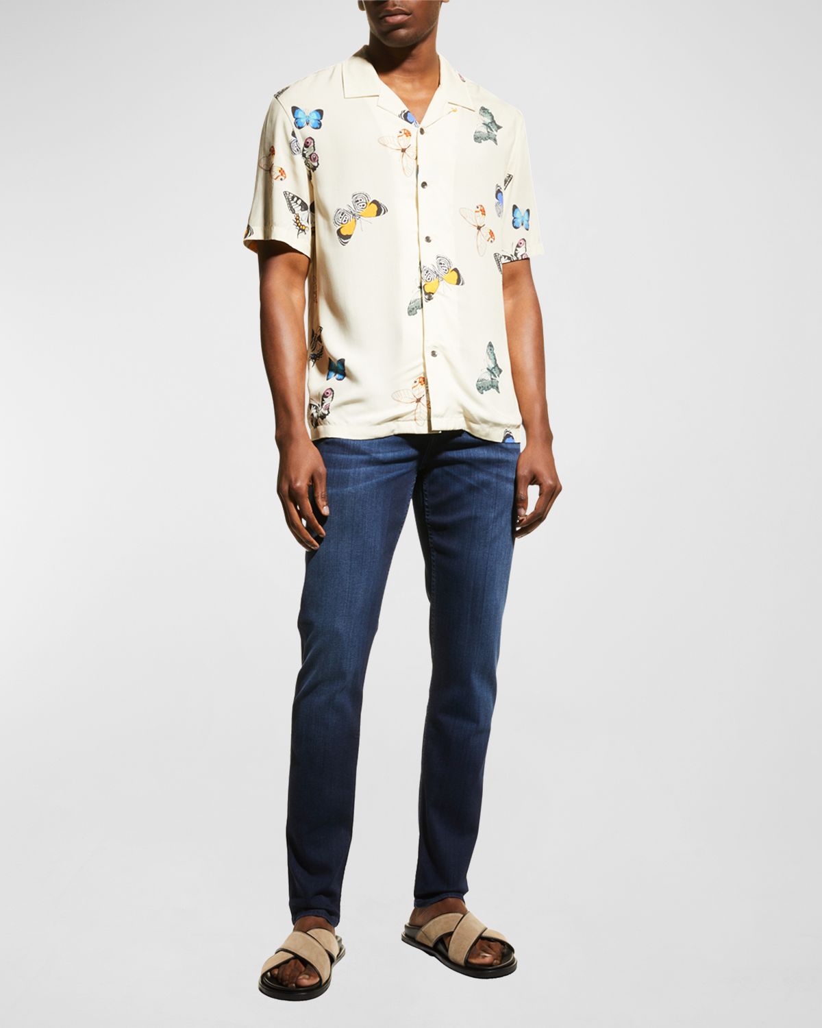 7 for all mankind Men 's Slimmy Taper Skinny Jeans