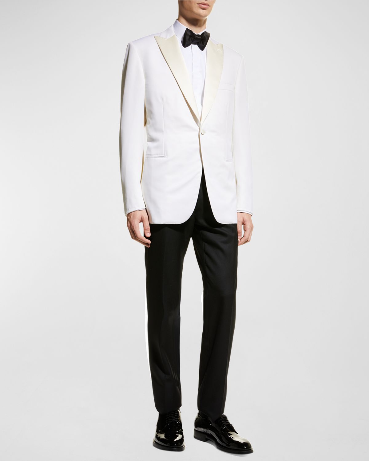 Brioni Men 's Solid Wool Dinner Jacket