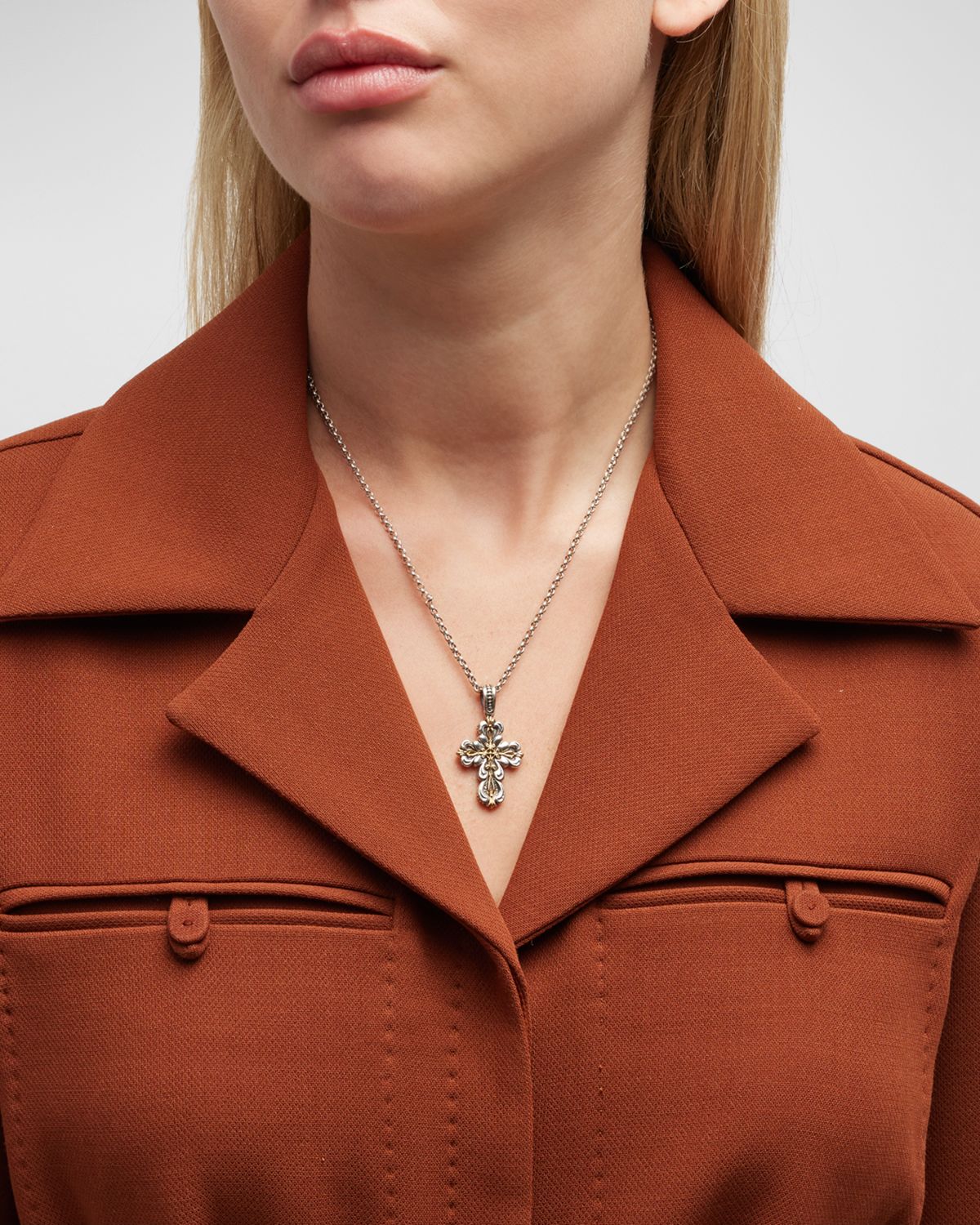 Konstantino Two-Tone Cross Pendant