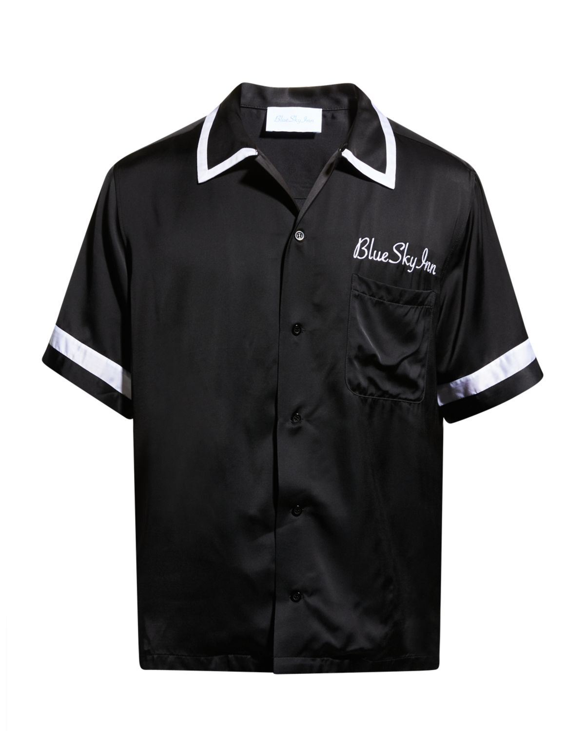Blue Sky Inn Men 's Waiter Contrast-Trim Camp Shirt
