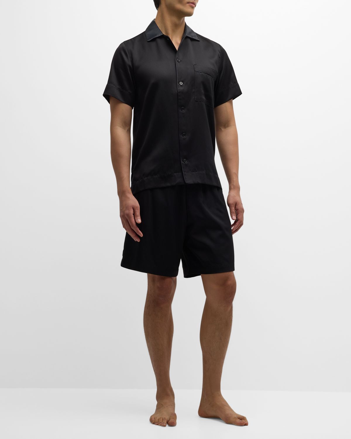 CDLP Men 's Casual Button-Down Lounge Shirt