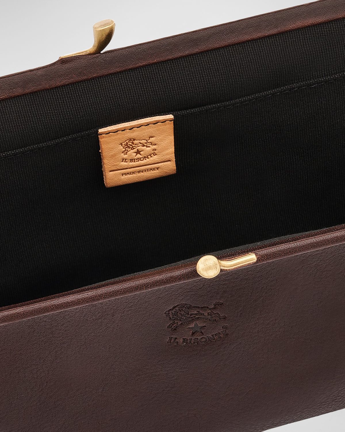 Il Bisonte Manuela Vegetable-Tanned Leather Clutch Bag