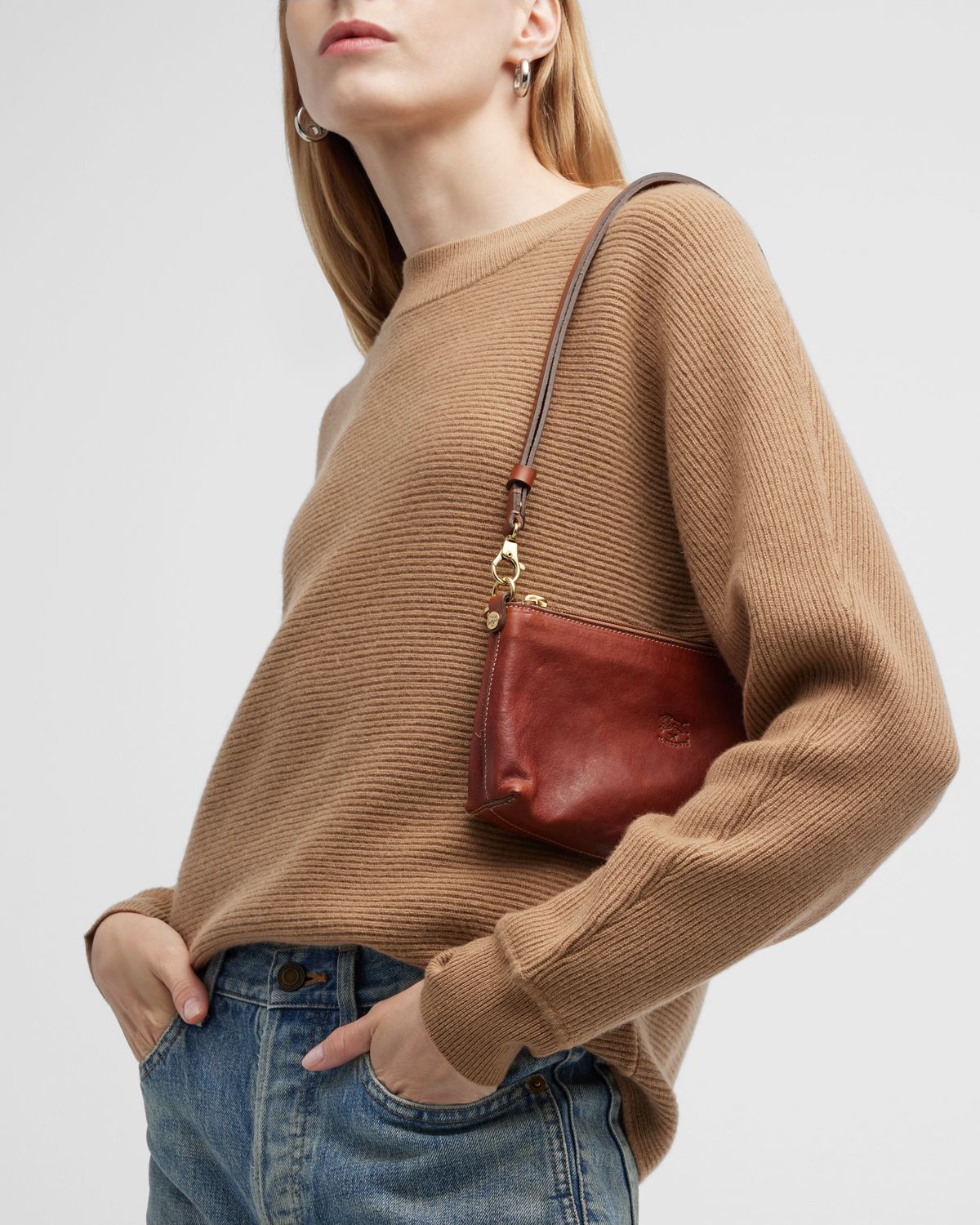 Il Bisonte Lucia Vachetta Leather Shoulder Bag