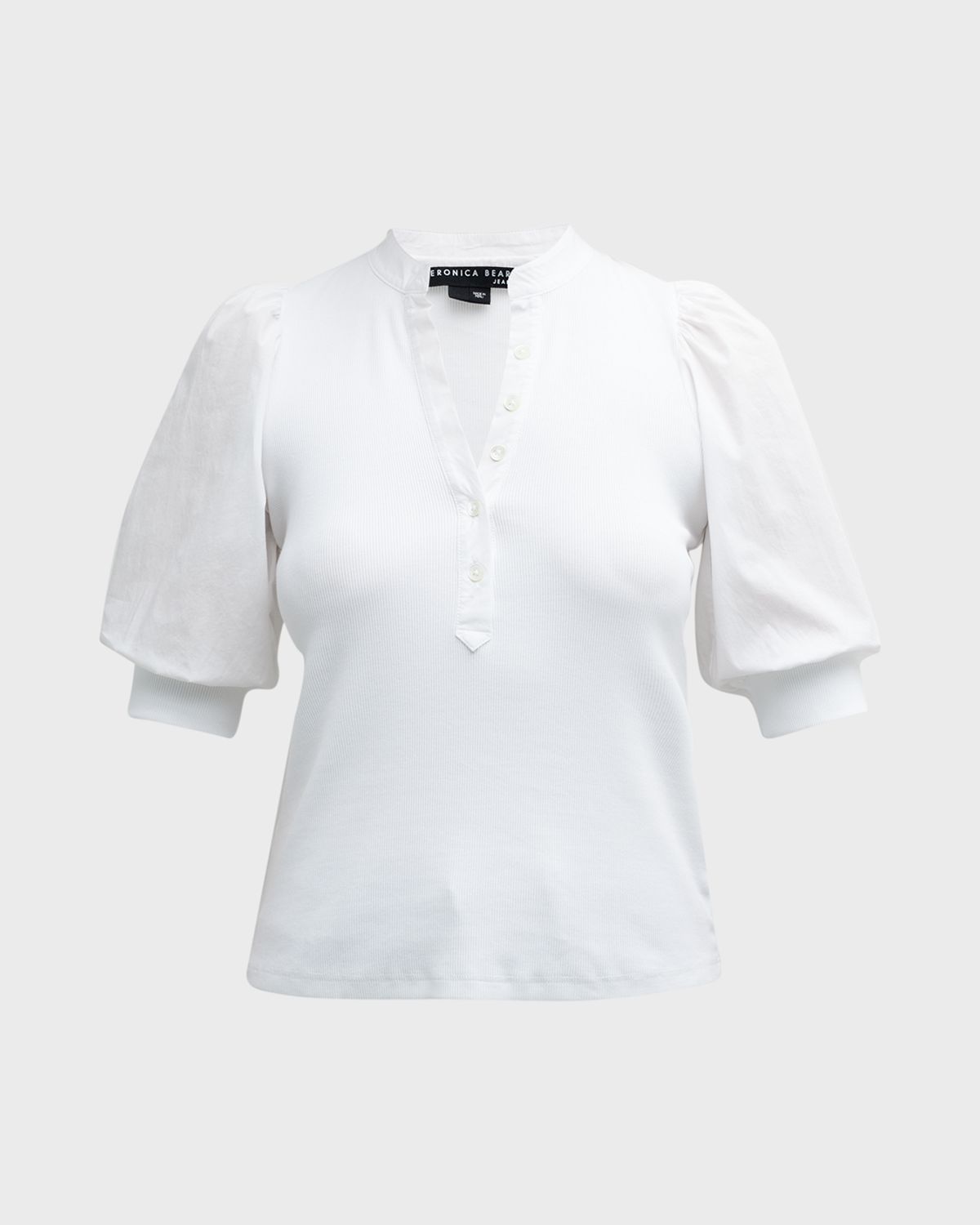 Veronica Beard Coralee Puff Sleeve Button-Front Top | Thumbnail 8 Veronica Beard Coralee Puff Sleeve Button-Front Top | Thumbnail 8