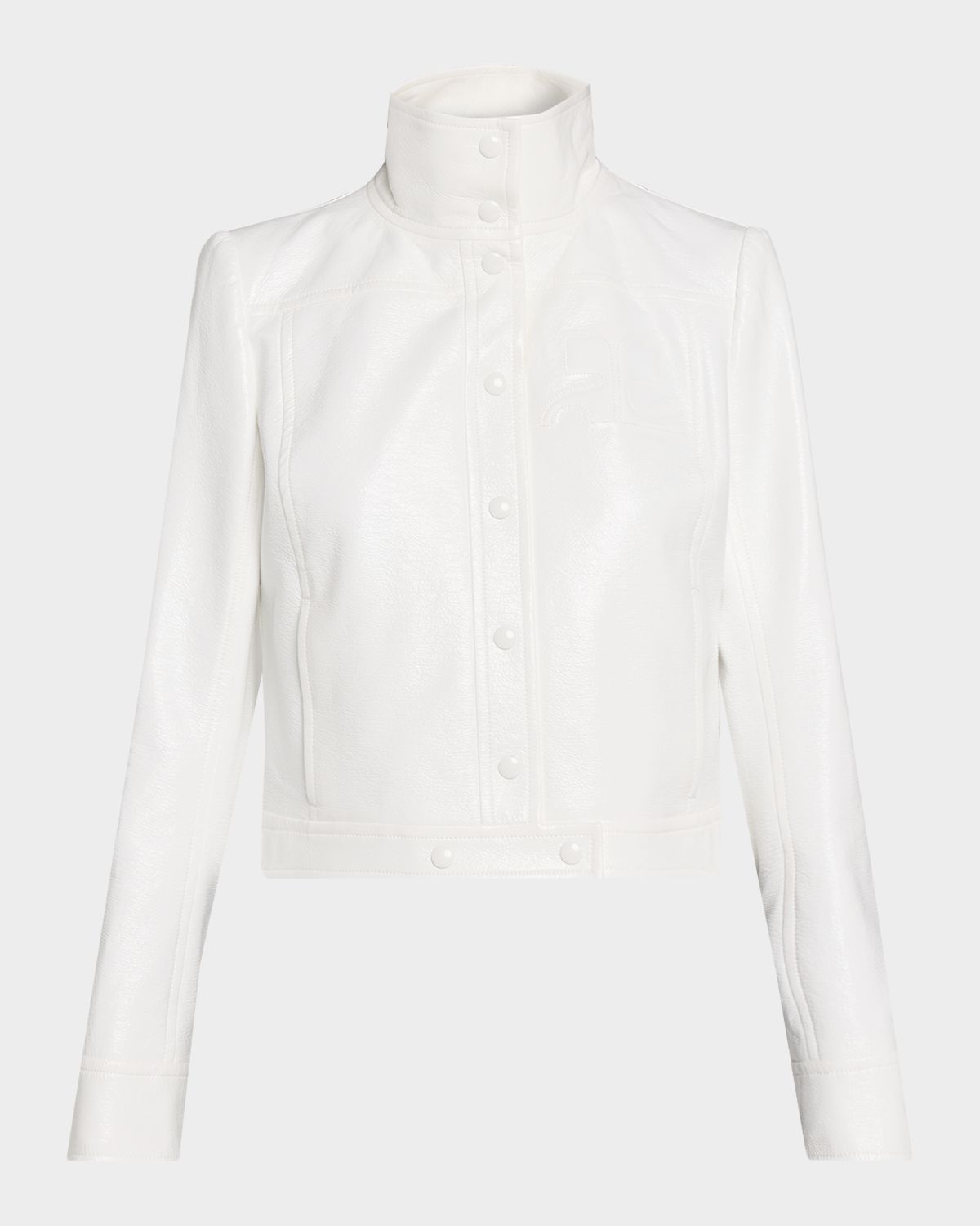 Courreges Textured Vinyl Crop Jacket