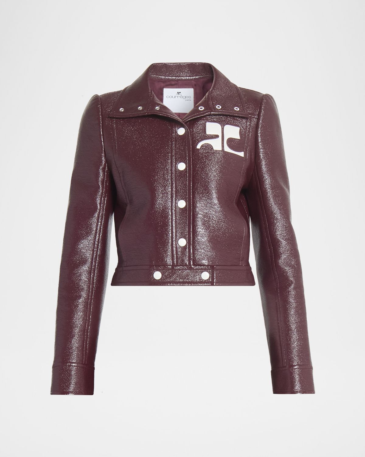 Courreges Textured Vinyl Crop Jacket