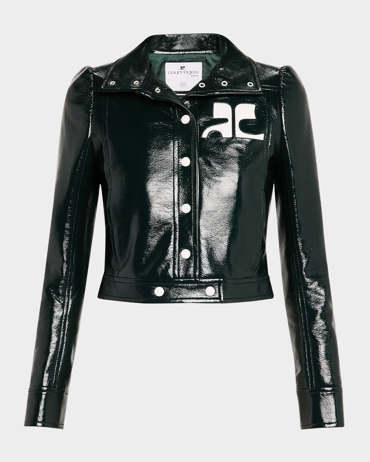 Courreges Textured Vinyl Crop Jacket