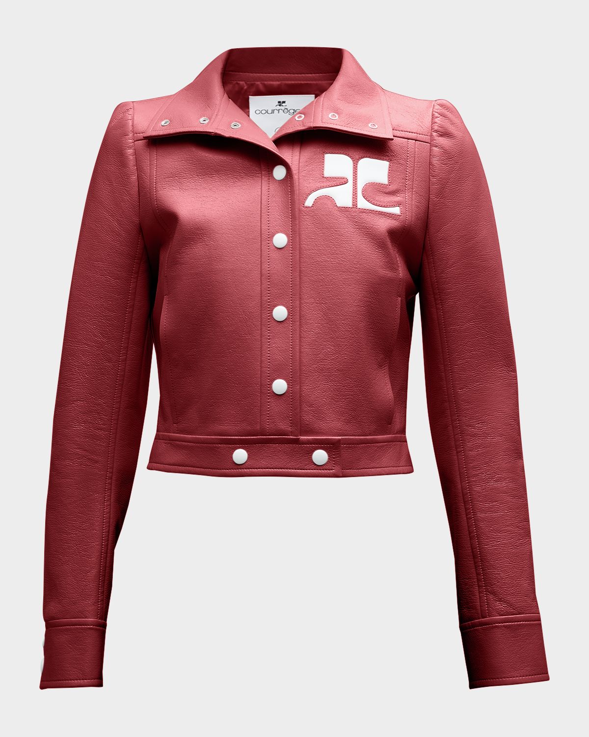 Courreges Textured Vinyl Crop Jacket