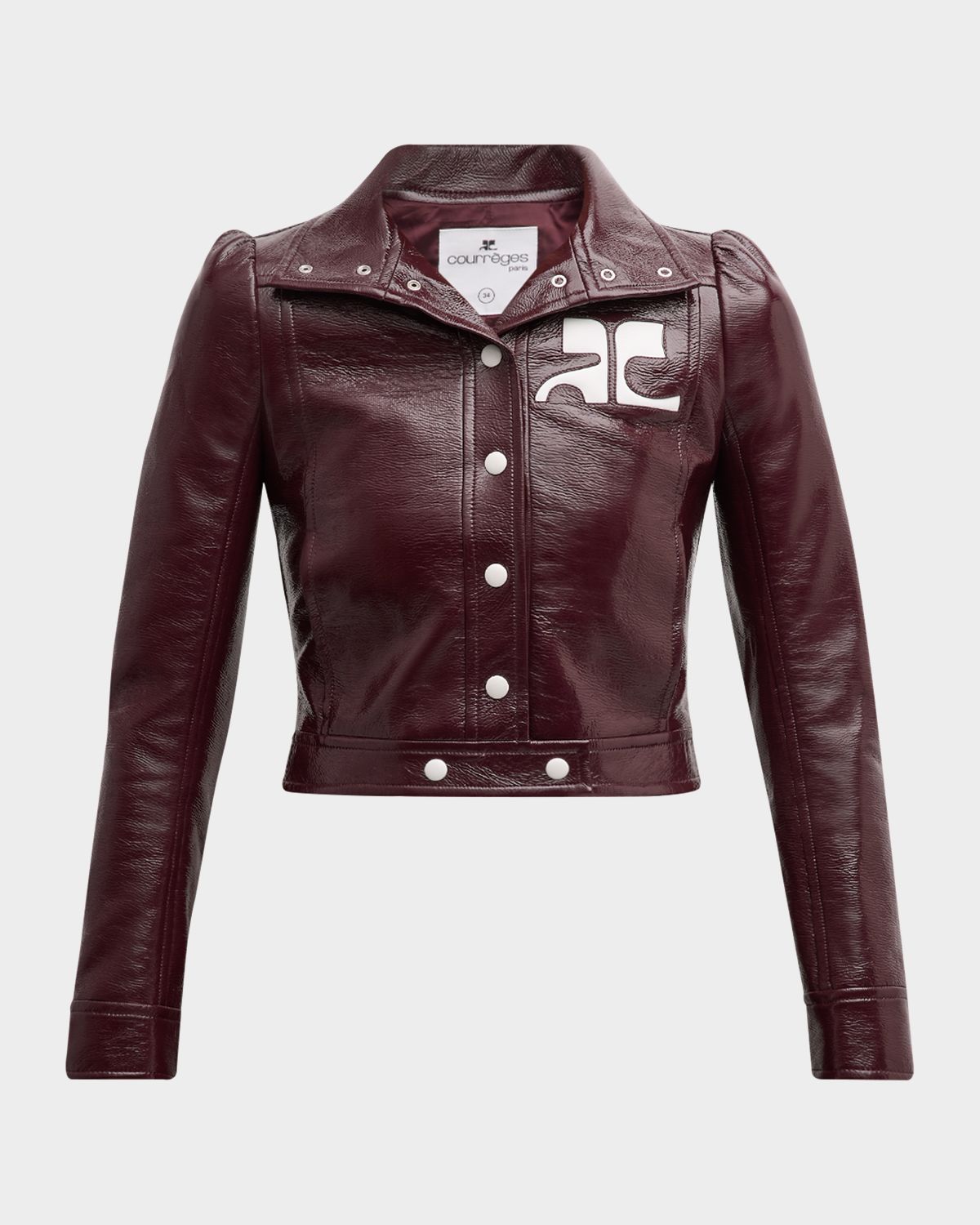 Courreges Textured Vinyl Crop Jacket