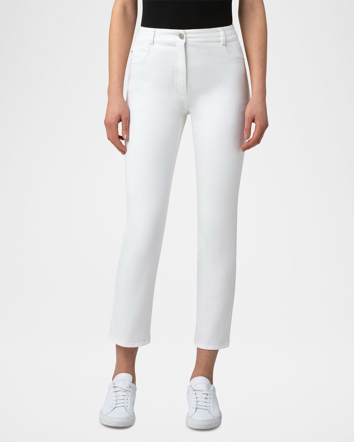 Akris punto Maru Slim-Leg Ankle Stretch Denim Pants