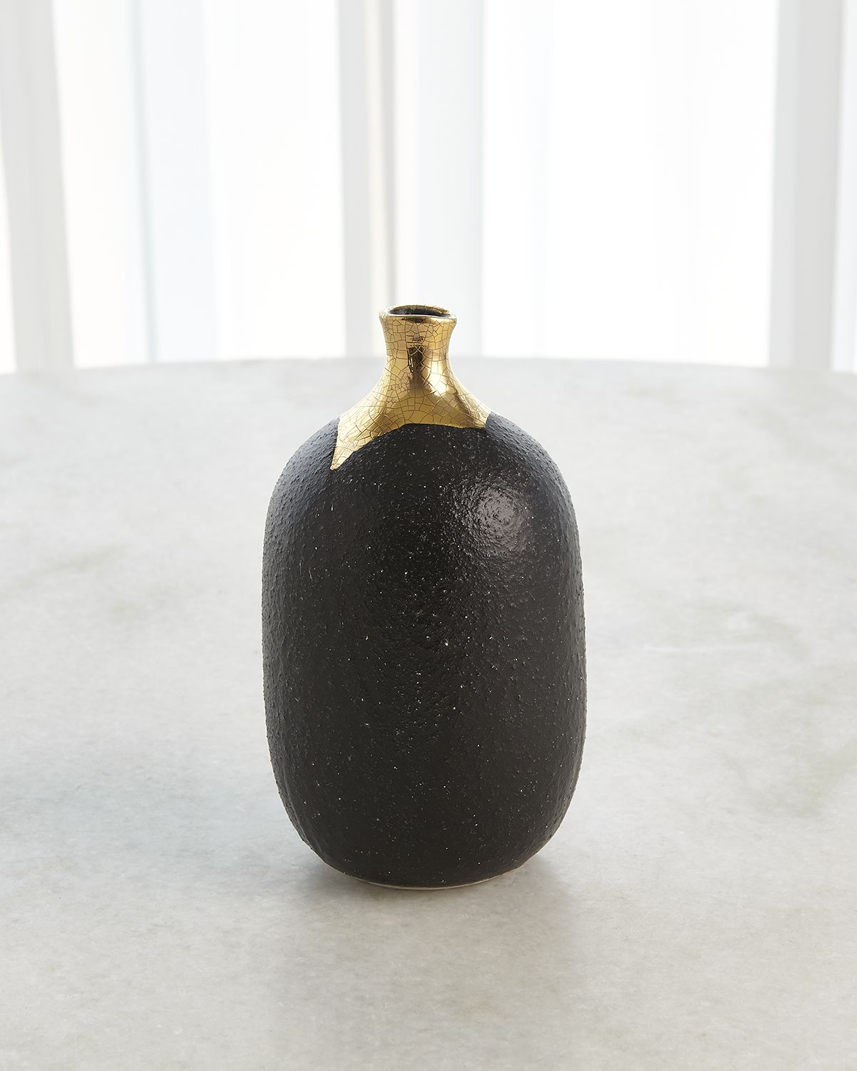 Global Views Dipped Golden Crackle 8.3" Cylinder Vase | Thumbnail 3