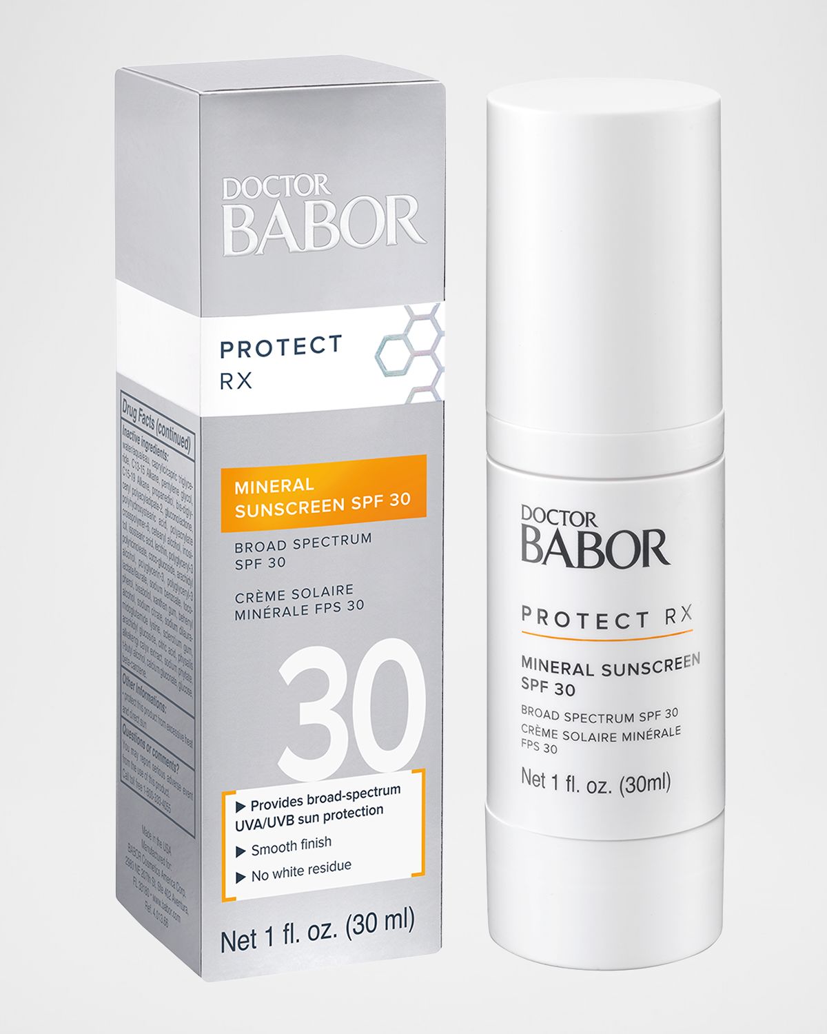 BABOR PROTECT RX Mineral Sunscreen SPF 30, 30mL/ 1 oz.