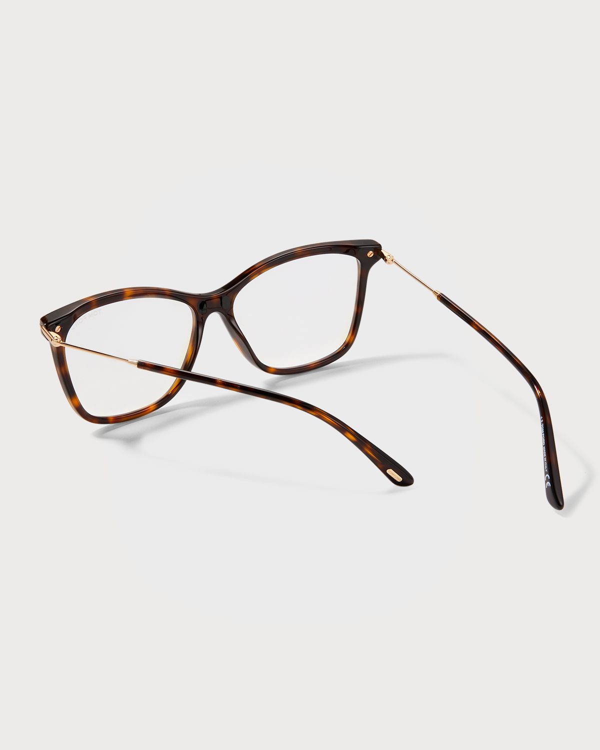 TOM FORD Square Metal and Acetate Optical Glasses