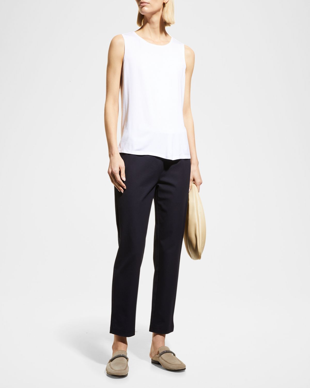 Eileen Fisher Scoop-Neck Jersey Knit Tank Top