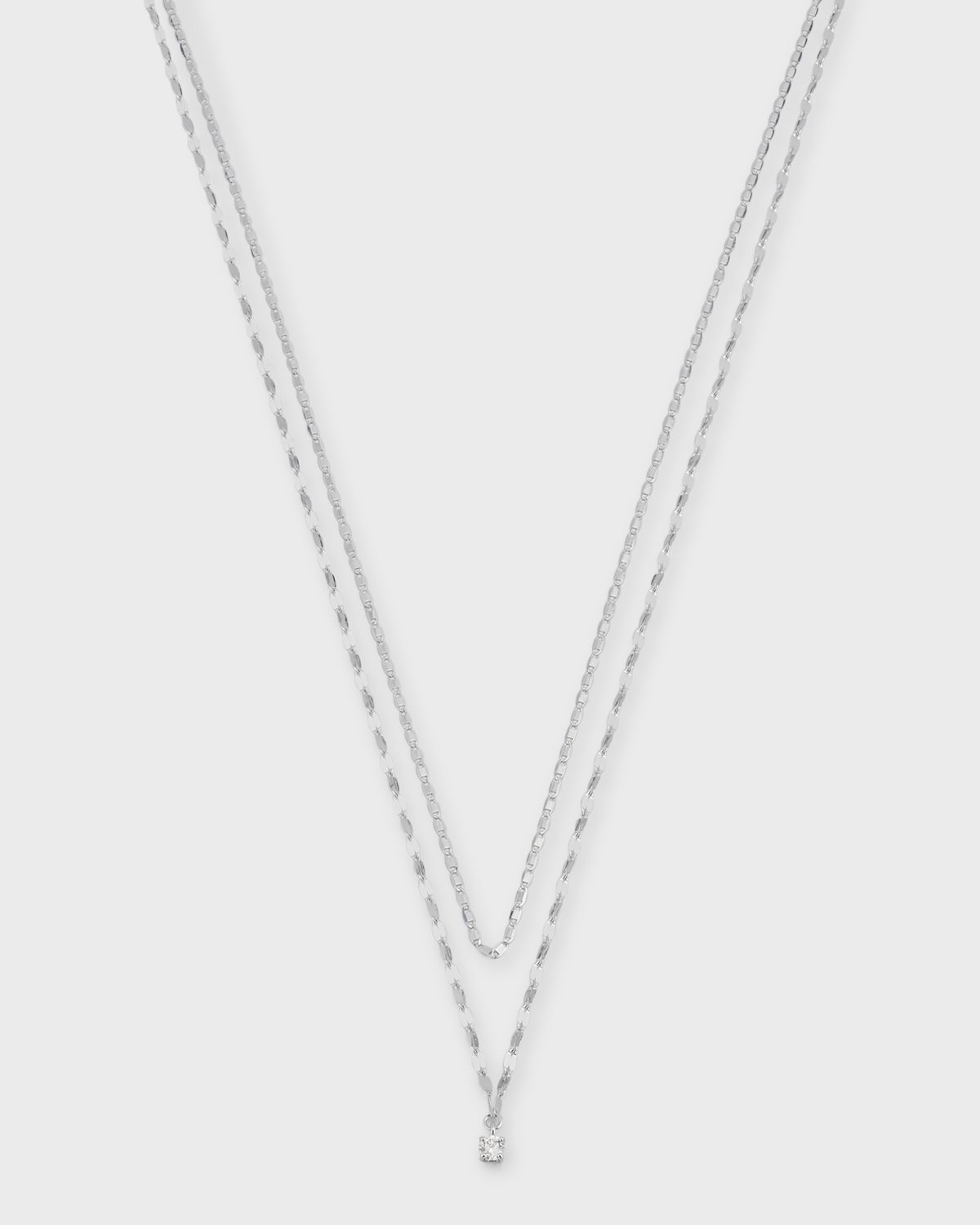 LANA 14K Gold Solo Double-Strand Necklace with Diamond