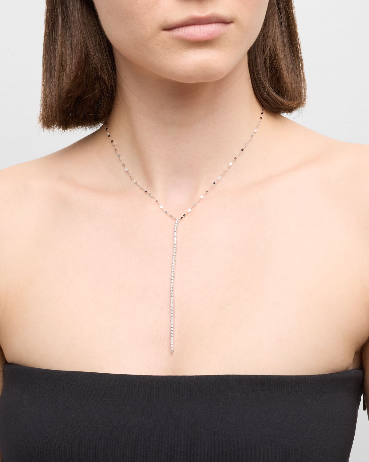 LANA 14K Gold Flawless Tennis Lariat with Diamonds