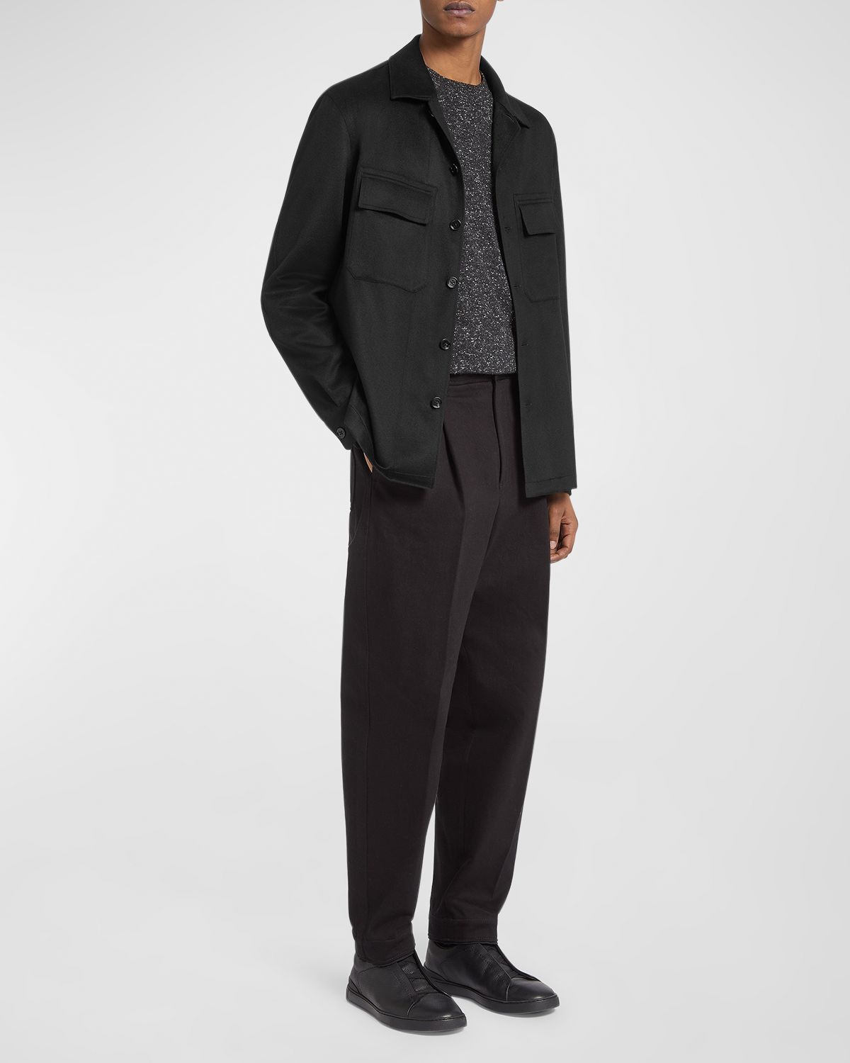 ZEGNA Men 's Cashmere Overshirt