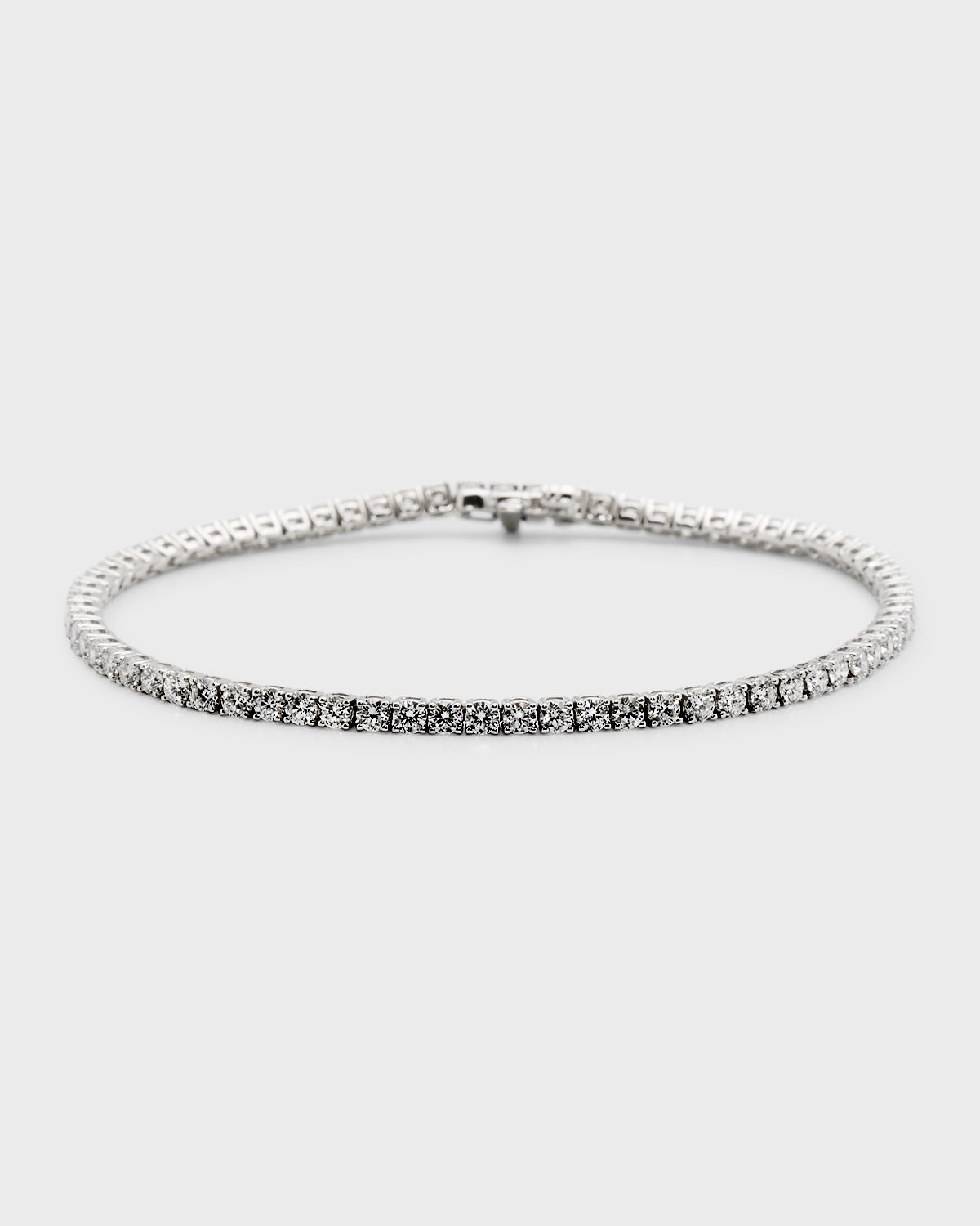 Neiman Marcus Diamonds 18K White Gold Diamond Tennis Bracelet, 2.95tcw, 7"L