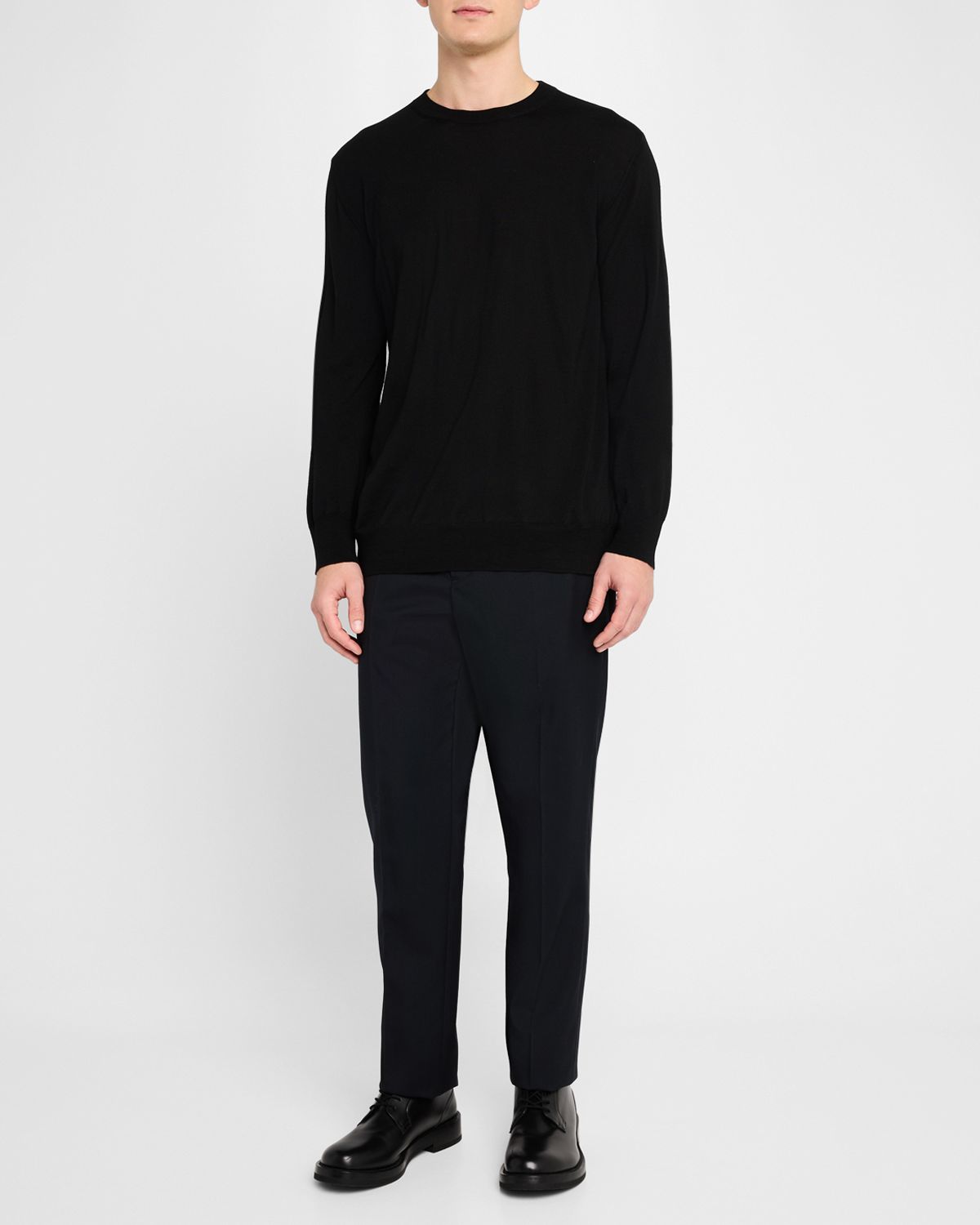 Jil Sander Men 's Crew-Neck Lightweight Wool Sweater