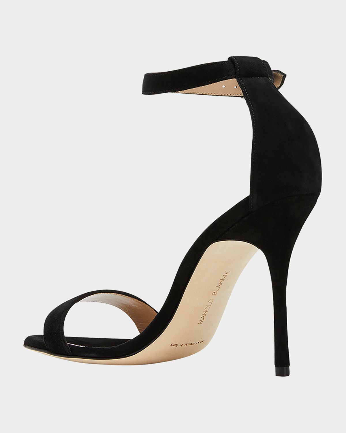 Manolo Blahnik Chaos Suede Stiletto Sandals