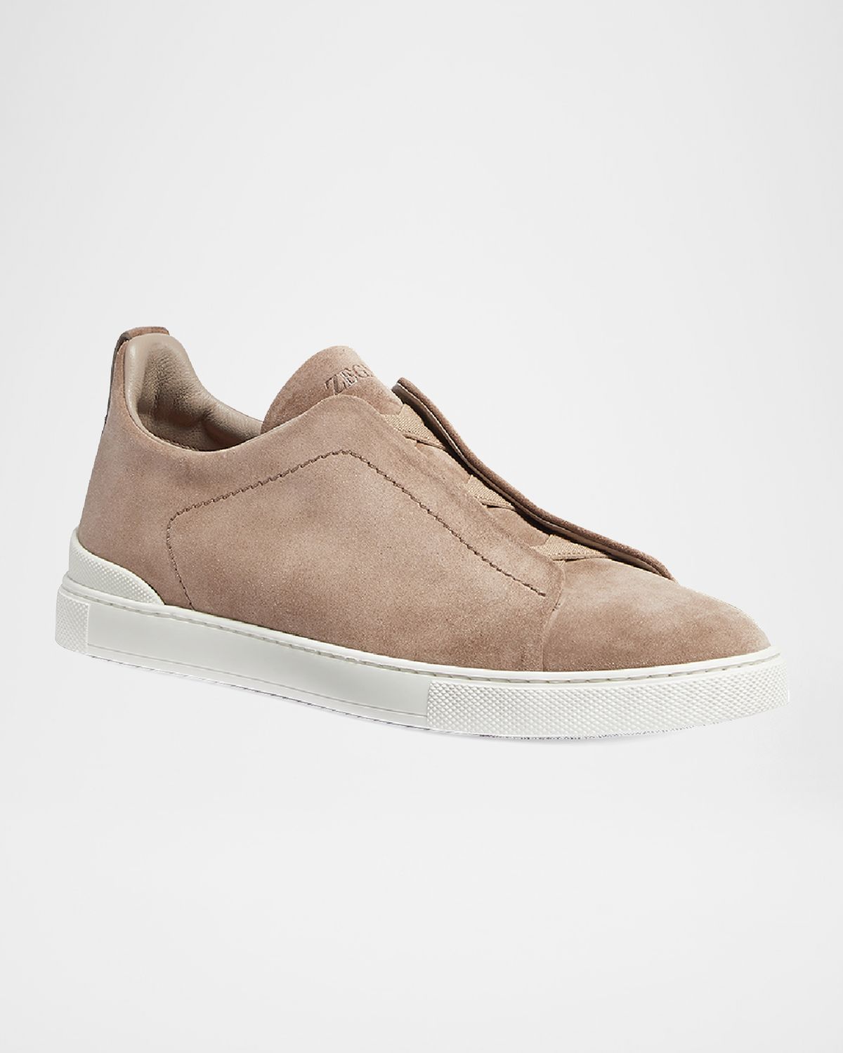 ZEGNA Men 's Triple Stitch Suede Sneakers