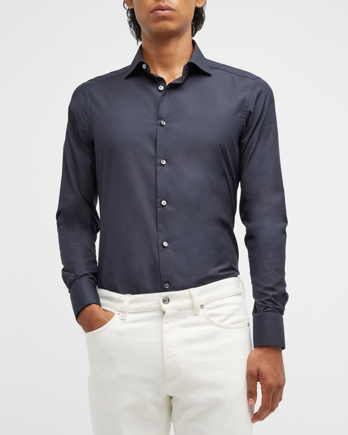 ZEGNA Men's Trofeo Comfort Cotton Shirt