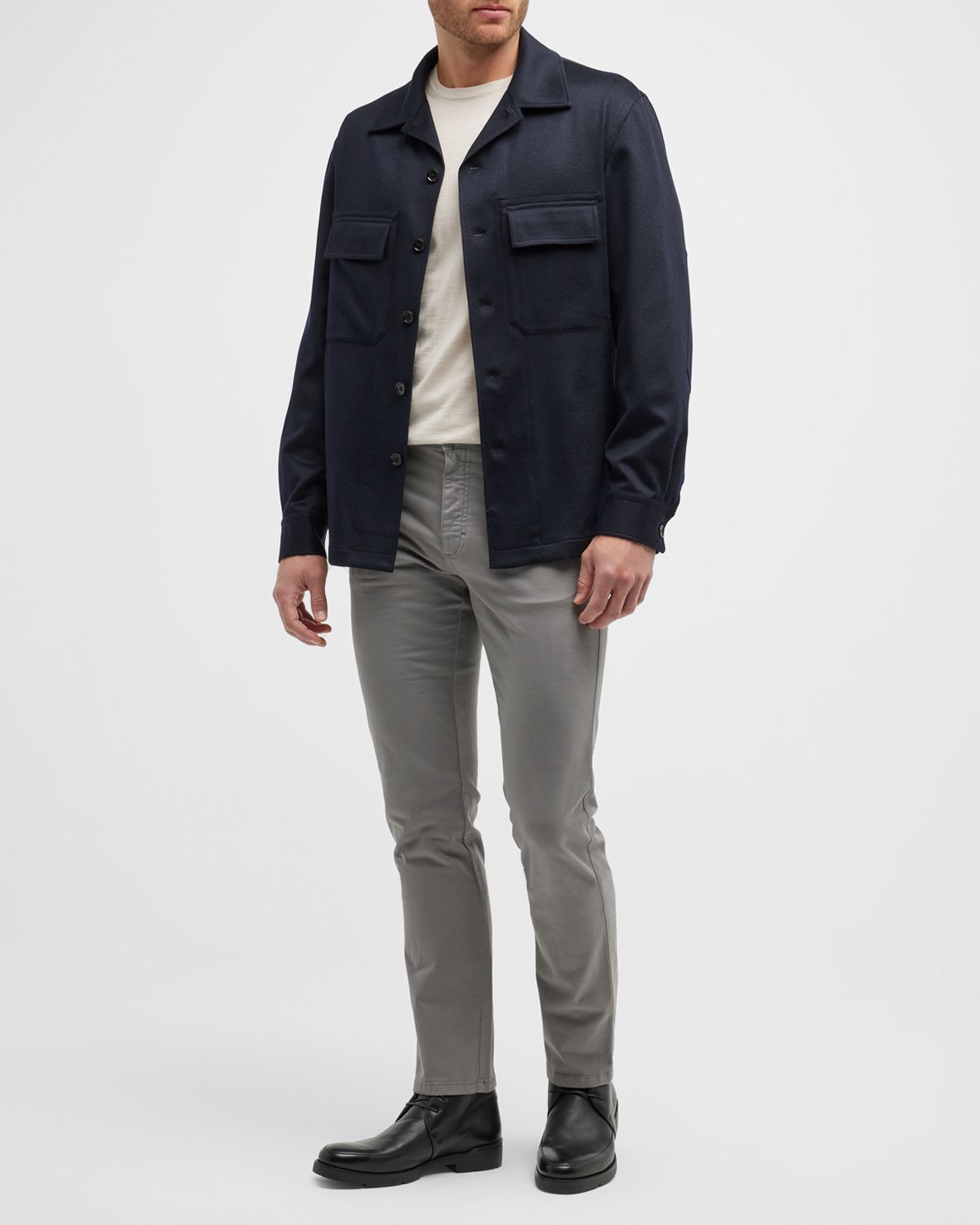 ZEGNA Men 's Cashmere Overshirt