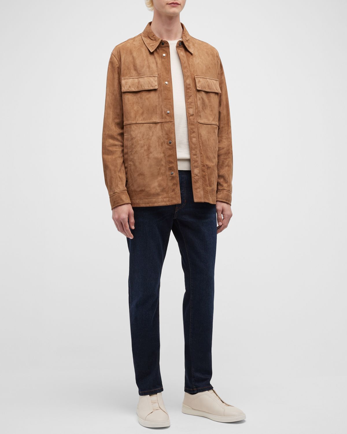 ZEGNA Men 's 5-Pocket Dark Wash Denim Jeans