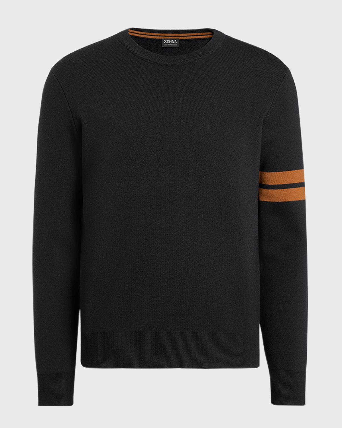 ZEGNA Men 's Signifier Stripe Crewneck Sweater | Thumbnail 6 ZEGNA Men 's Signifier Stripe Crewneck Sweater | Thumbnail 6