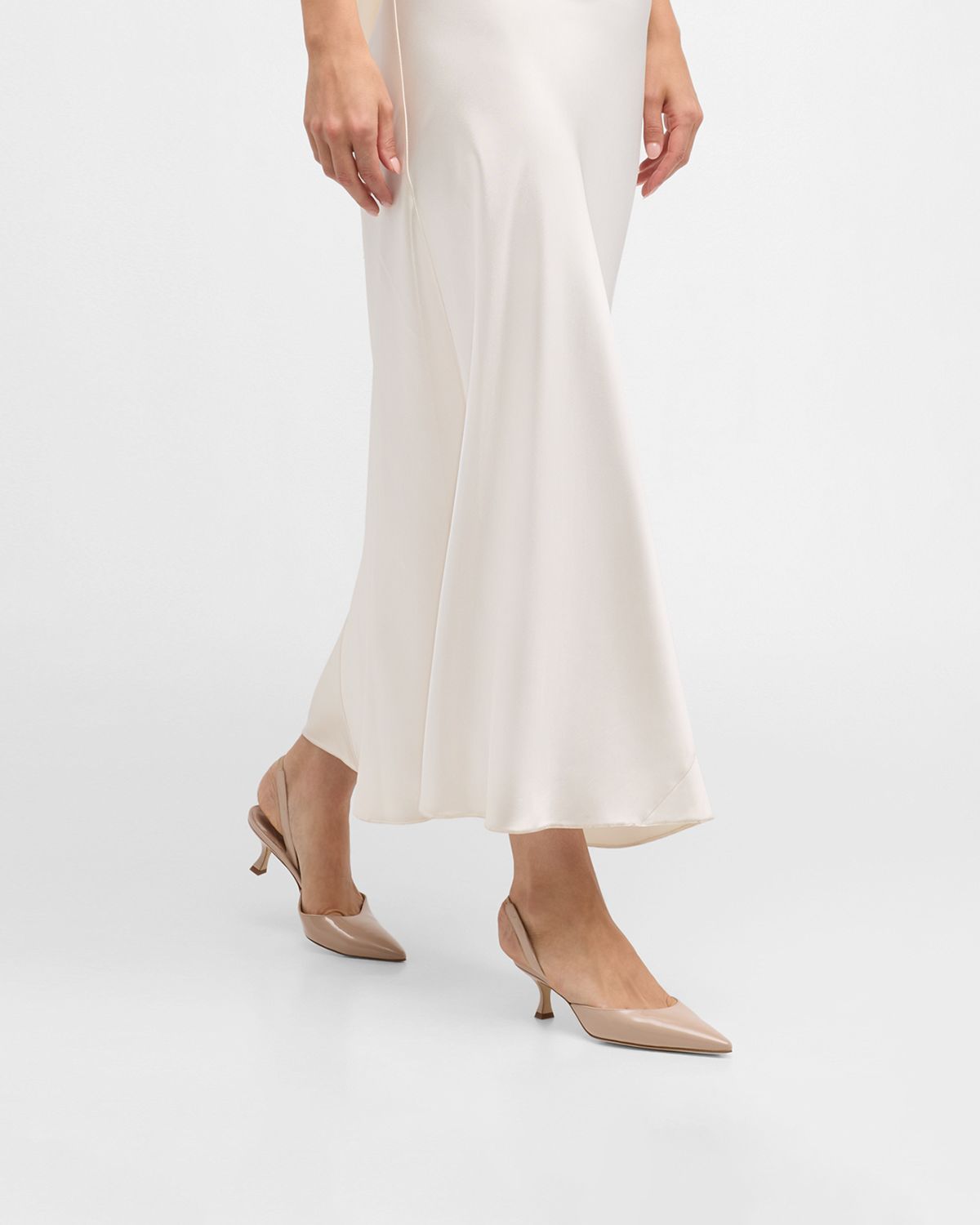 Manolo Blahnik Carolyne Kitten-Heel Halter Pumps