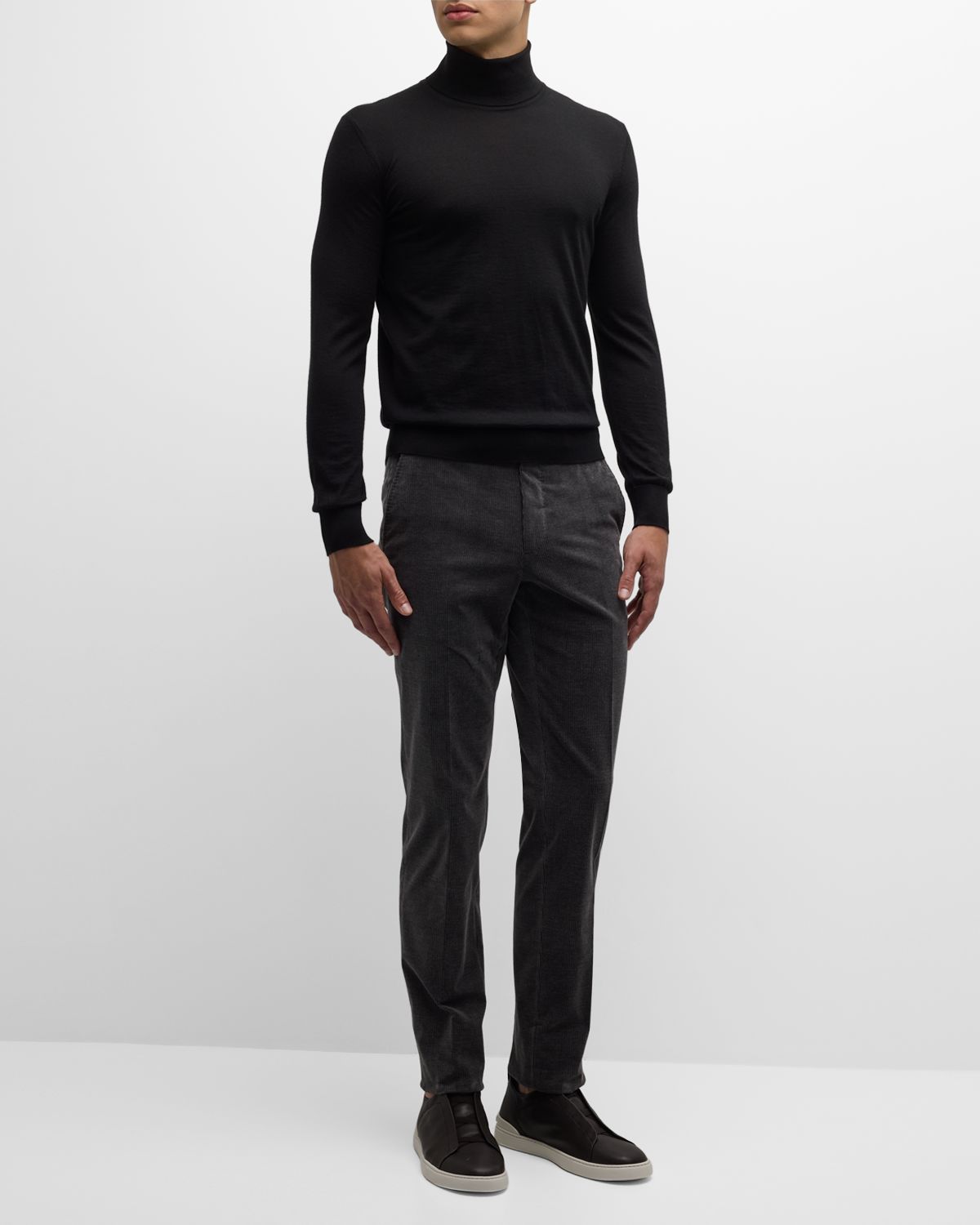ZEGNA Men 's Cashmere-Silk Turtleneck Sweater