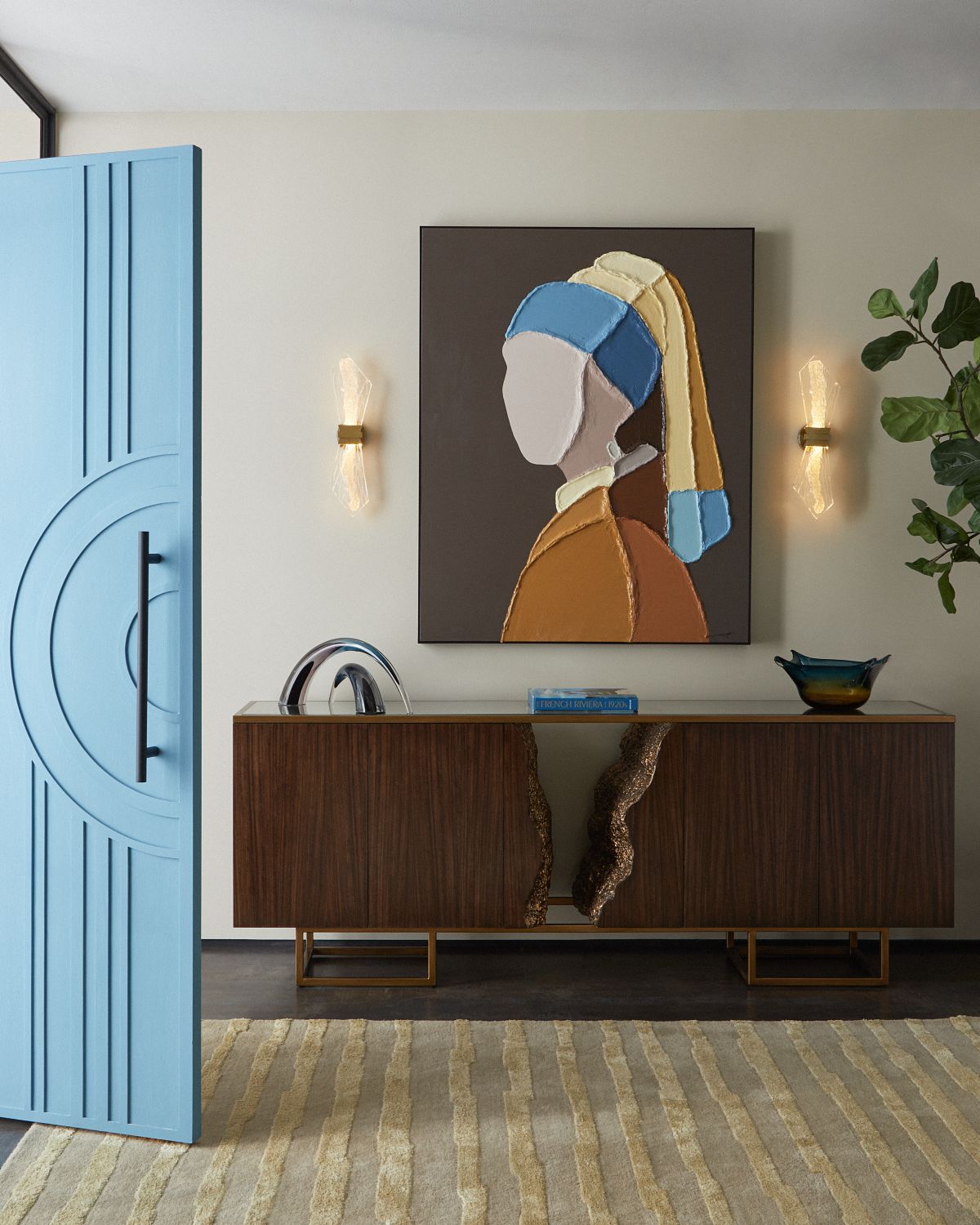 John-Richard Collection Handblown Multicolor Glass Sculpture