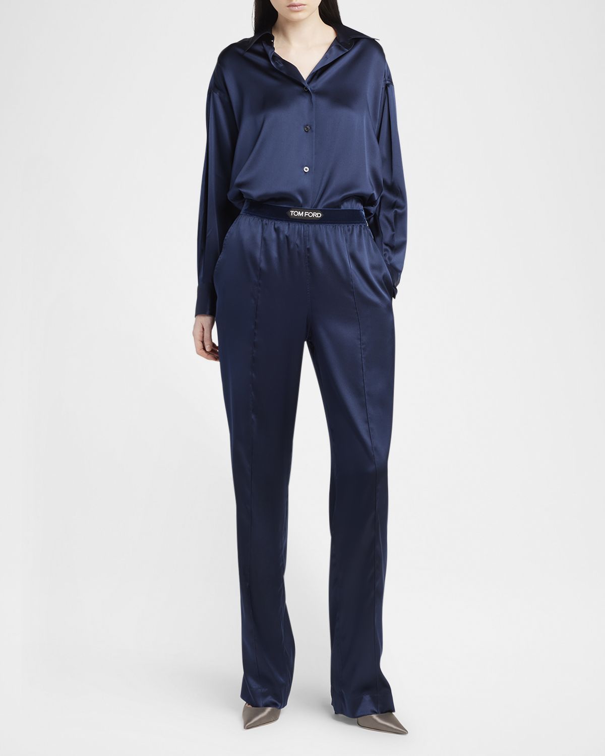 TOM FORD Button-Down Silk Shirt