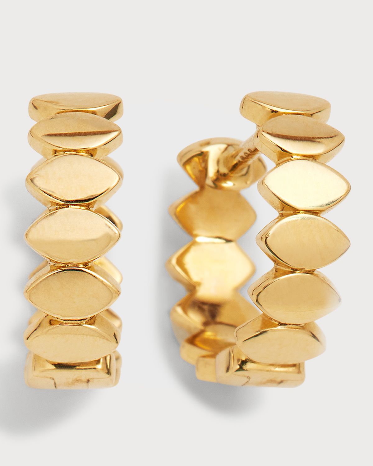 Sydney Evan Pure Marquis Huggie Hoop Earrings