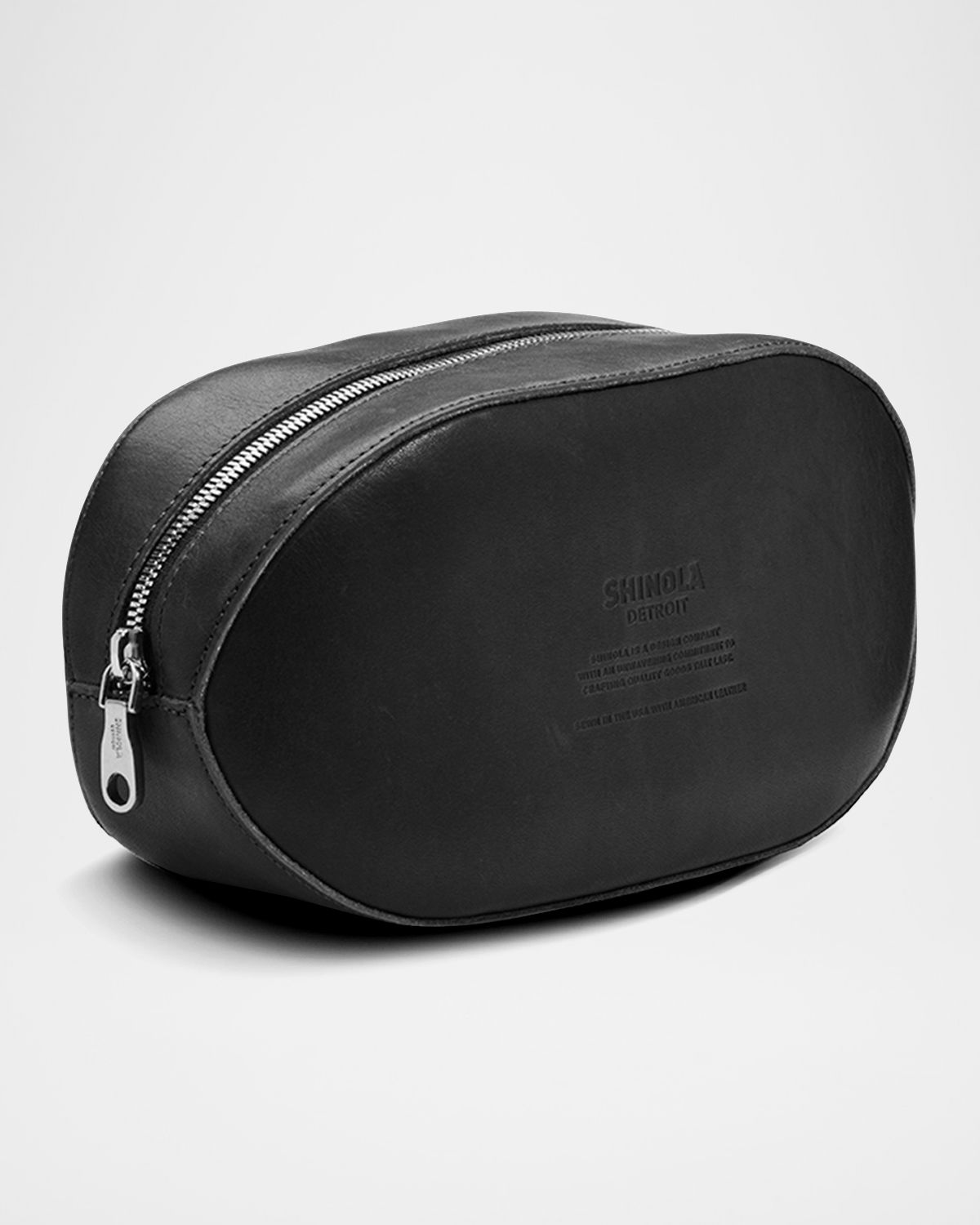 Shinola Men 's Football Leather Travel Toiletry Kit
