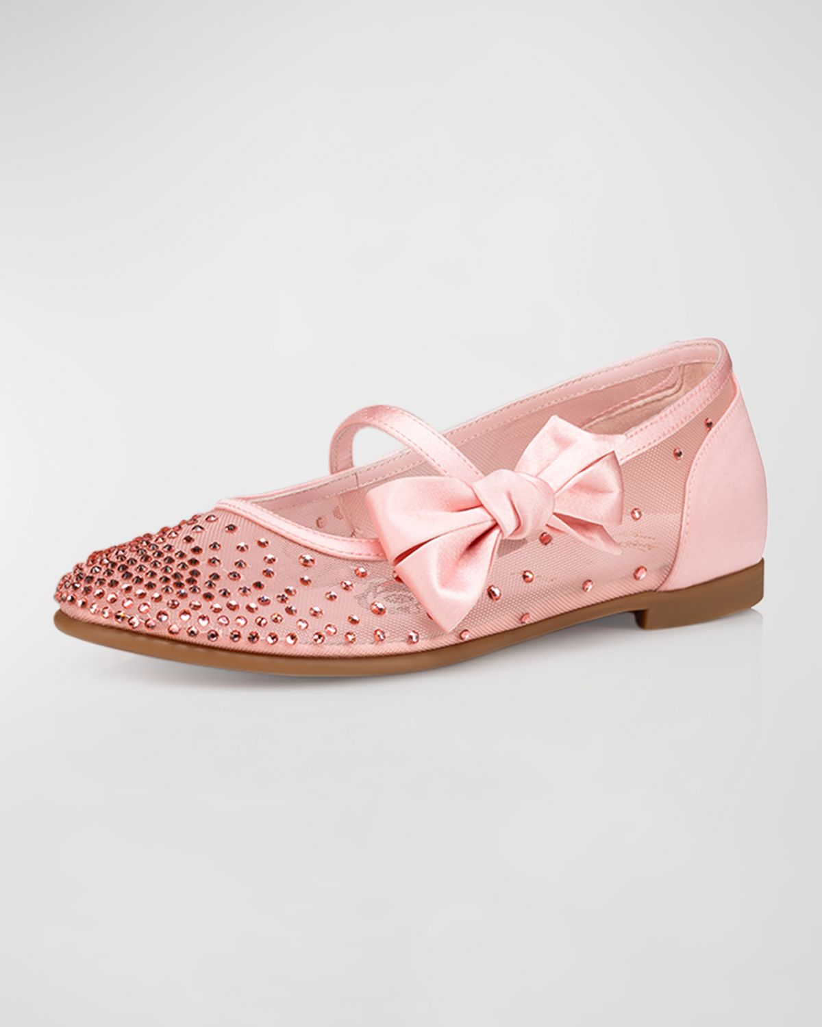 Christian Louboutin Girl 's Melodie Strass Sheer Ballet Flats, Toddler/Kids