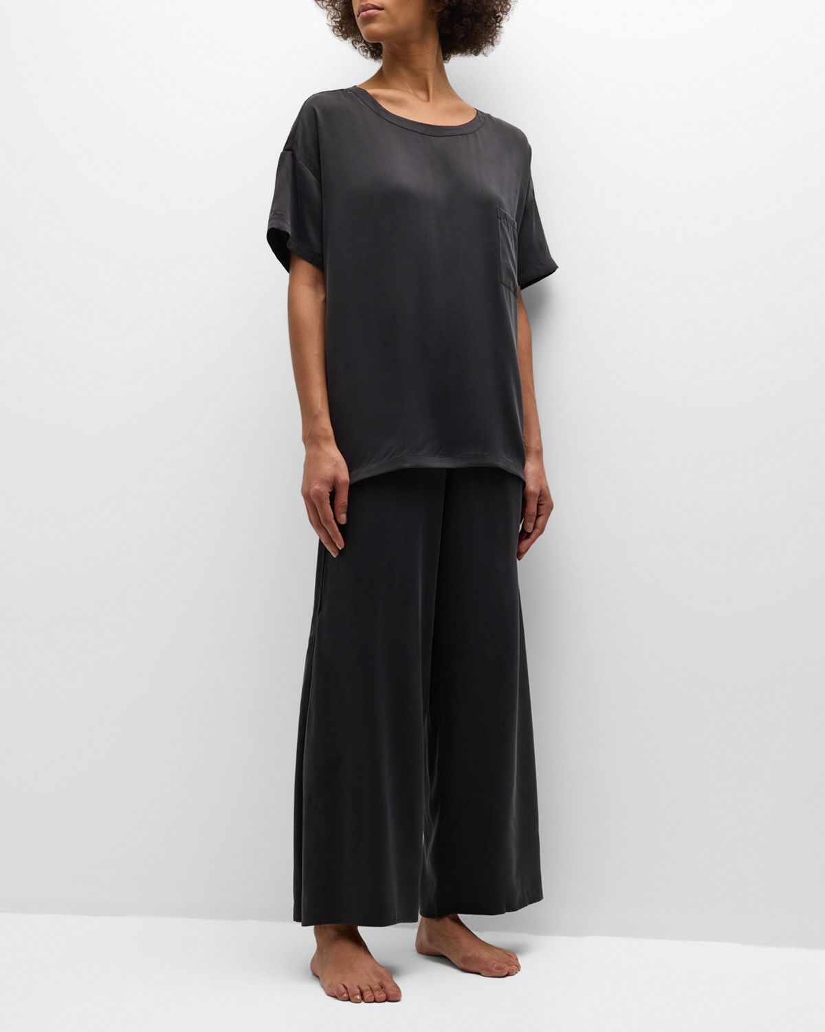Lunya Washable Silk Tee Pant Set