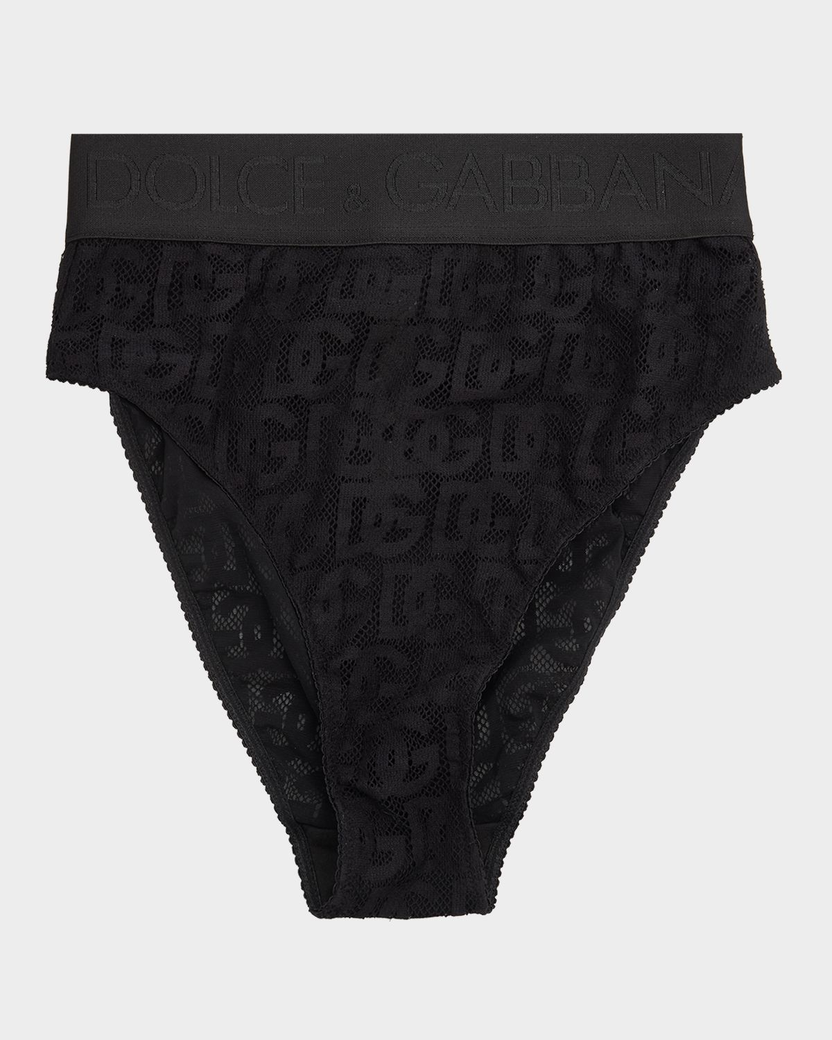 Dolce & Gabbana Logo Tulle High-Rise Briefs