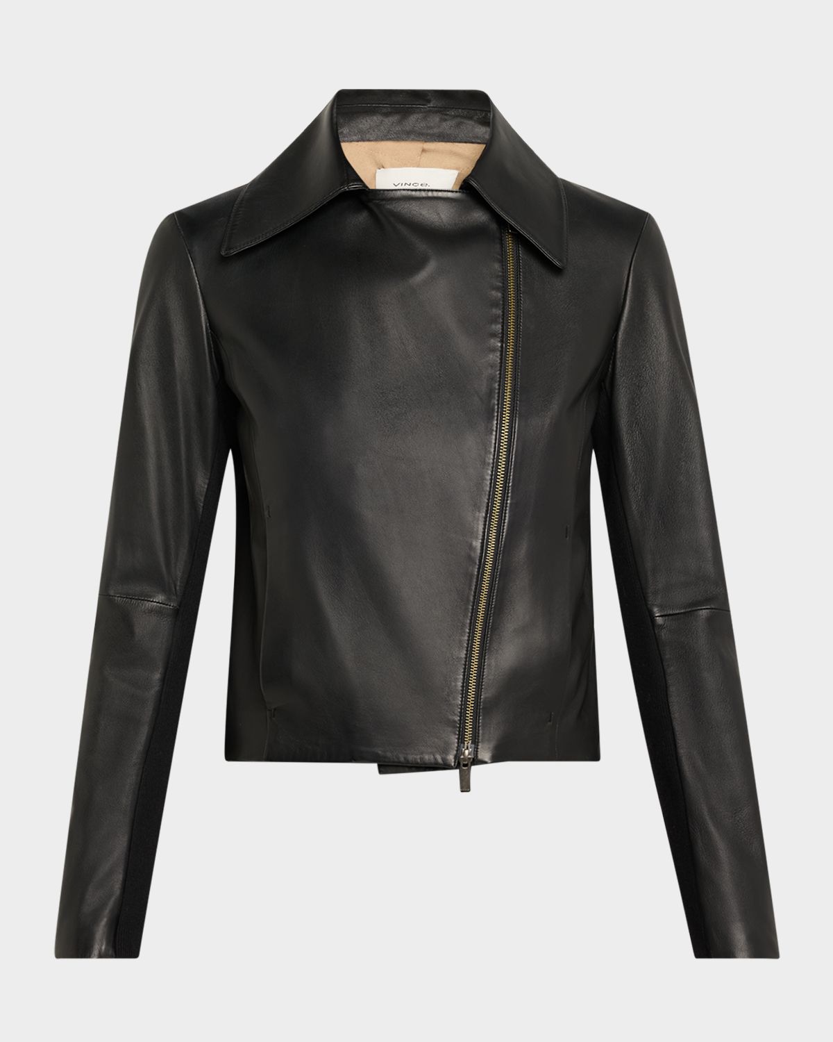 Vince Leather Zip-Front Jacket | Thumbnail 9 Vince Leather Zip-Front Jacket | Thumbnail 9
