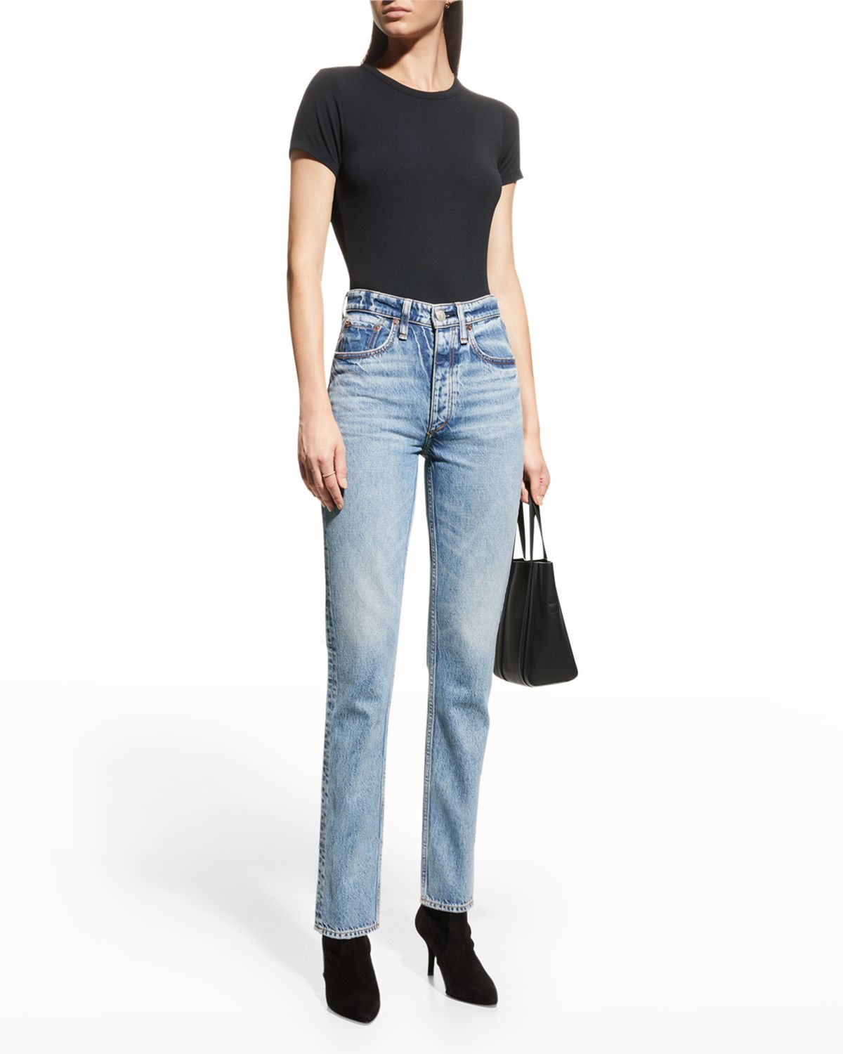Rag & Bone Luca Slim Short-Sleeve Baby Tee