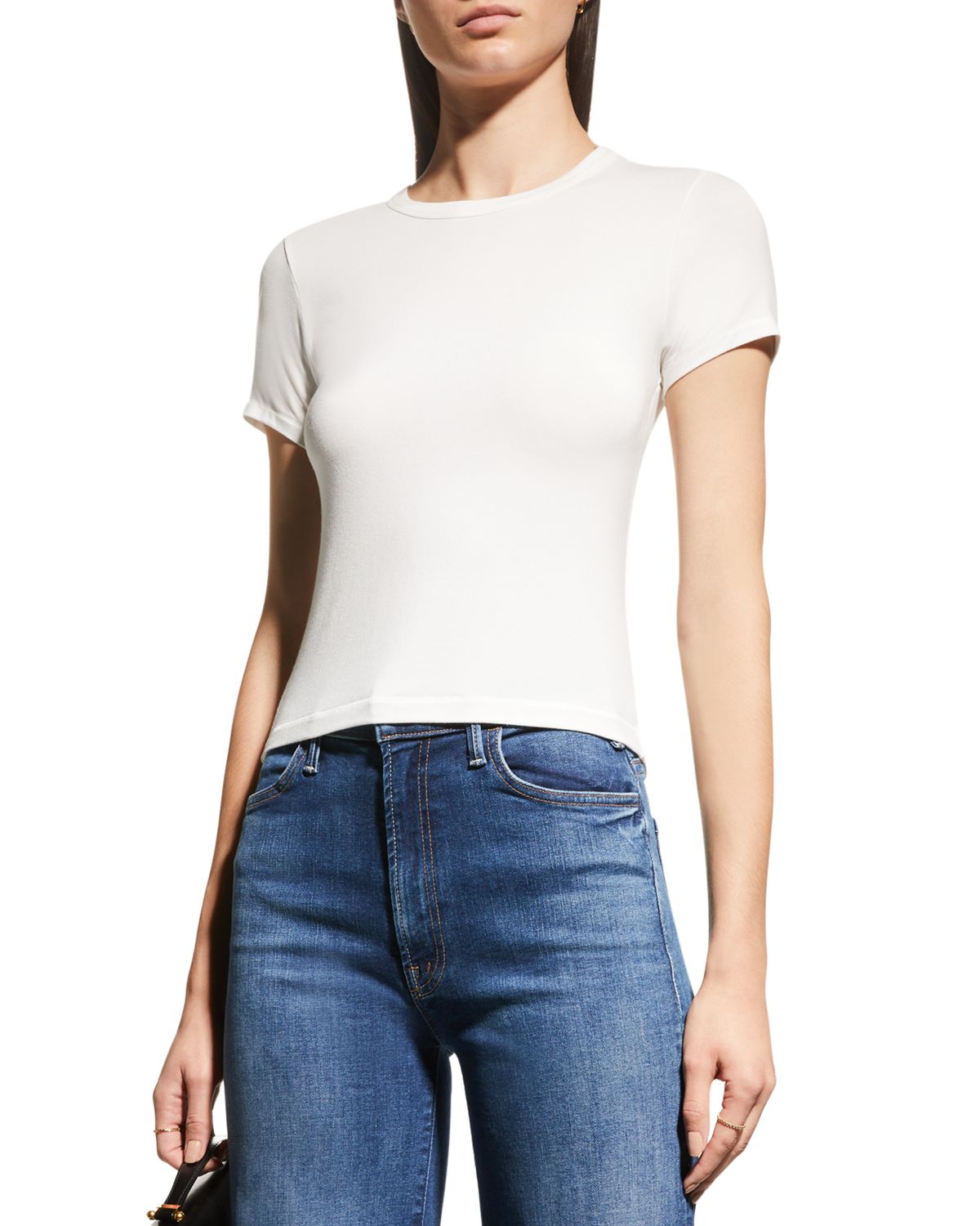 Rag & Bone Luca Slim Short-Sleeve Baby Tee