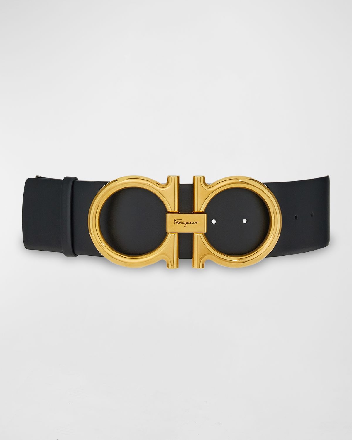 Ferragamo Double Gancini Leather Belt