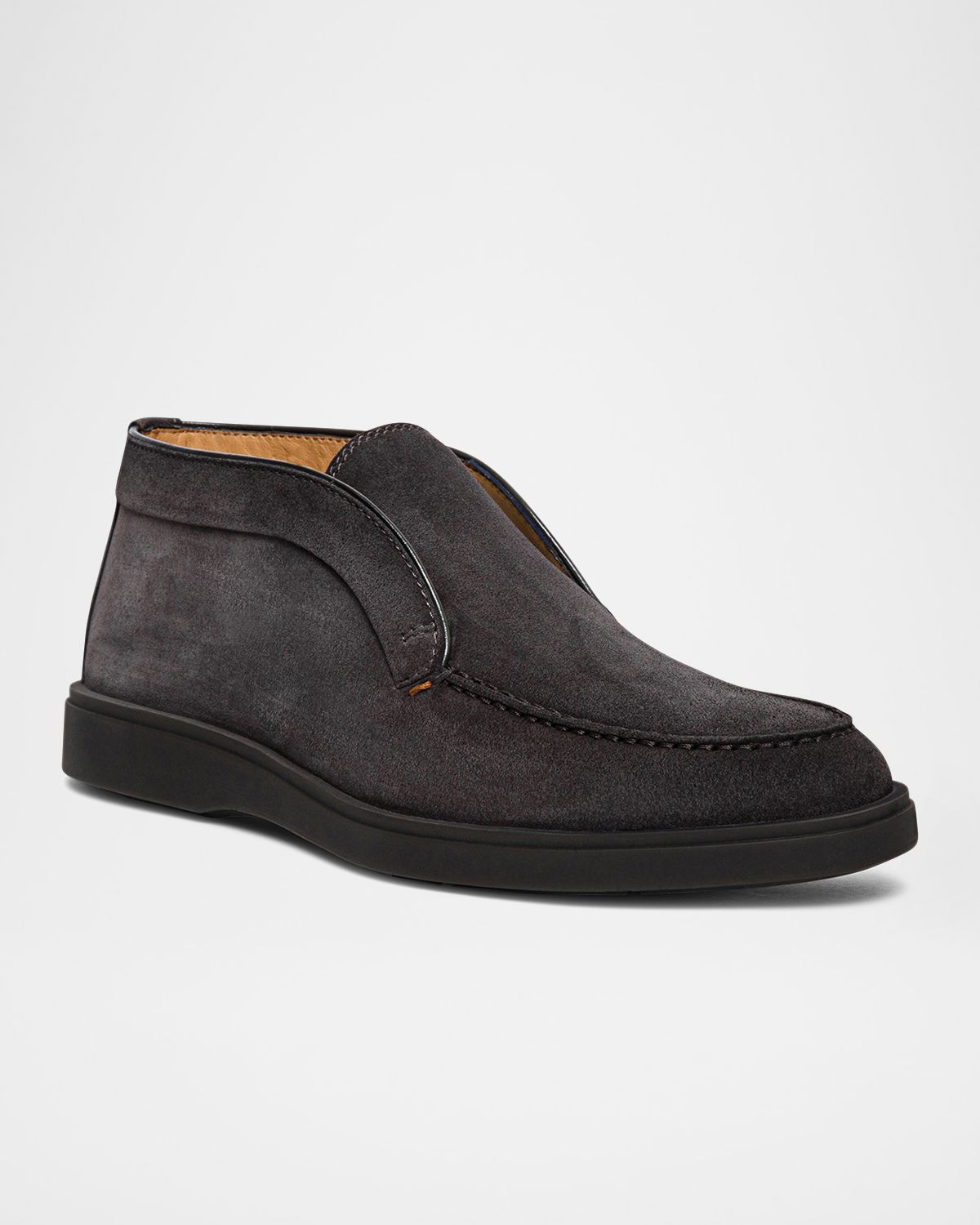 Santoni Men 's Detroit Slip-On Suede Chukka Boots