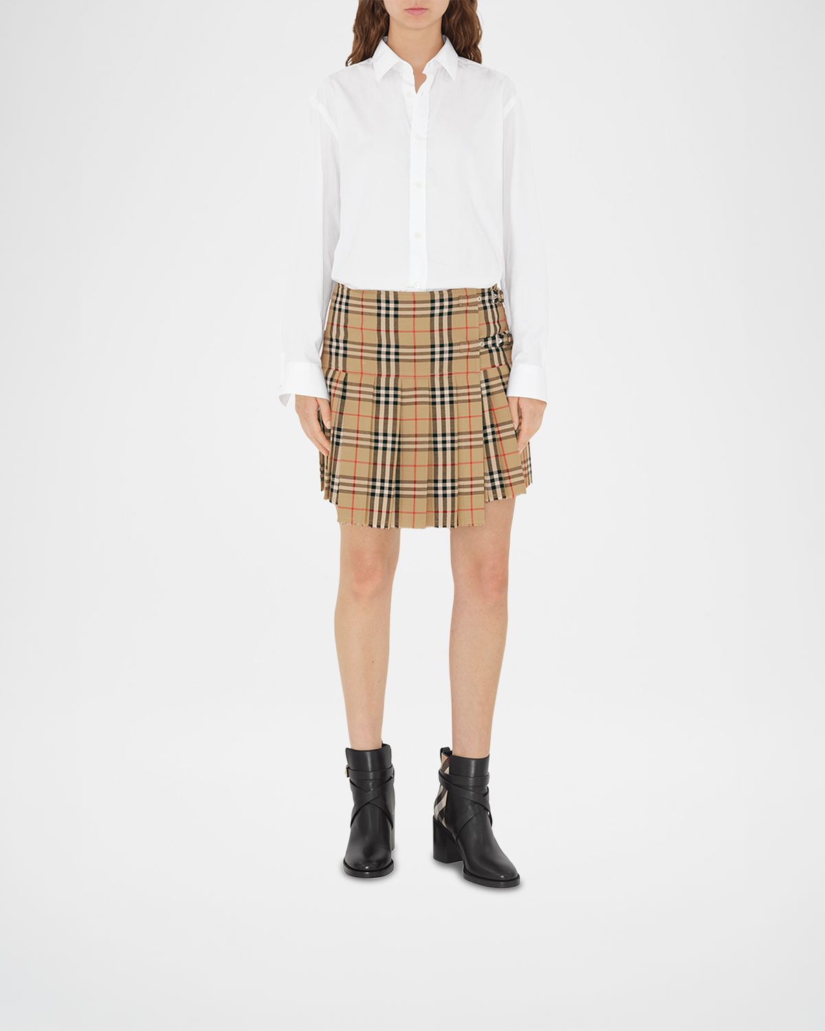 Burberry Pryle Equestrian Horse Check Ankle Booties