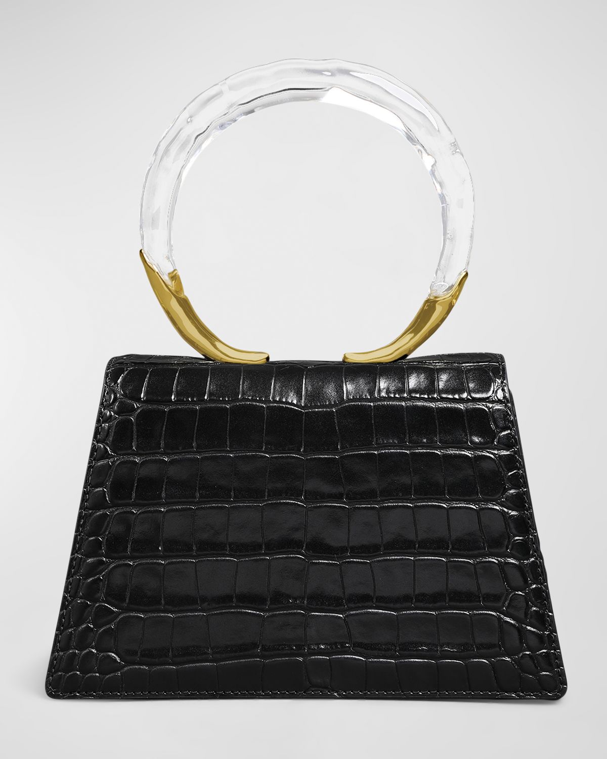 Alexis Bittar Lucite Quad Croc-Embossed Top-Handle Bag | Thumbnail 8